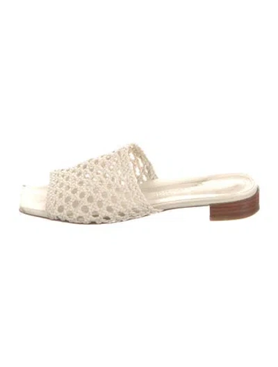 Pre-owned Marion Parke Leather Mules In Neutral