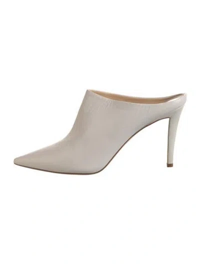 Pre-owned Marion Parke Leather Mules In Neutrals