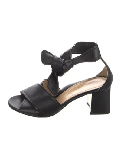 Pre-owned Marion Parke Leather Sandals In Black