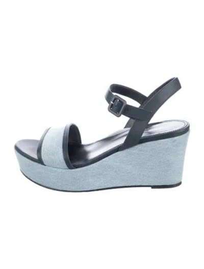 Pre-owned Marion Parke Leather Sandals In Blue