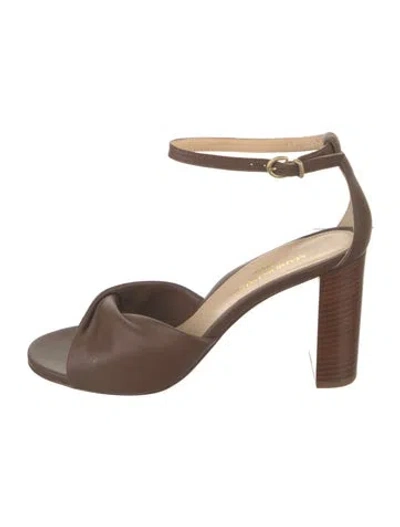 Pre-owned Marion Parke Leather Sandals In Brown