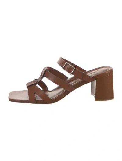 Pre-owned Marion Parke Leather Sandals In Brown