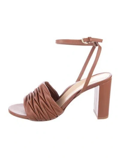 Pre-owned Marion Parke Leather Sandals In Brown