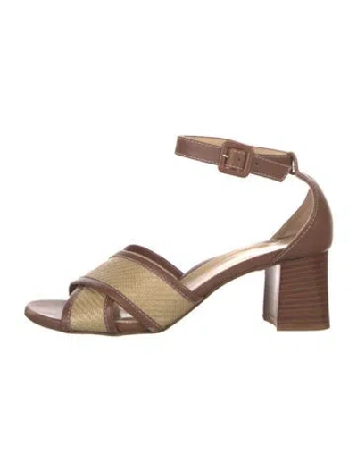 Pre-owned Marion Parke Leather Sandals In Brown