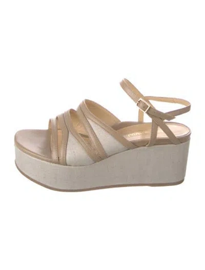 Pre-owned Marion Parke Leather Sandals In Grey