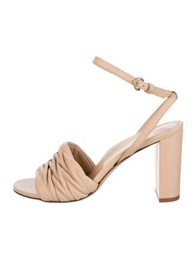 Pre-owned Marion Parke Leather Sandals In Neutral