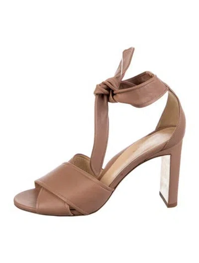 Pre-owned Marion Parke Leather Sandals In Neutral