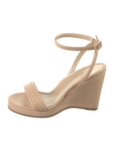 Pre-owned Marion Parke Leather Sandals In Neutral