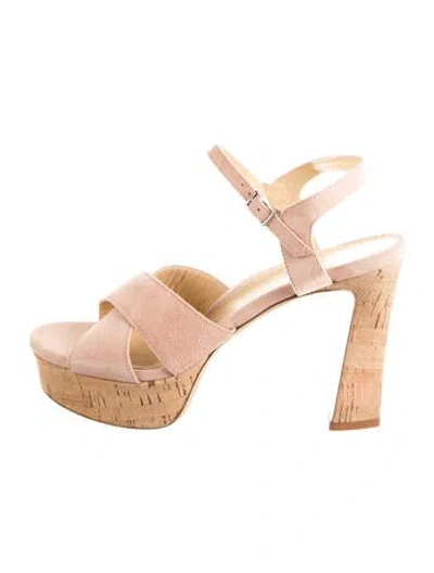 Pre-owned Marion Parke Leather Sandals In Neutral