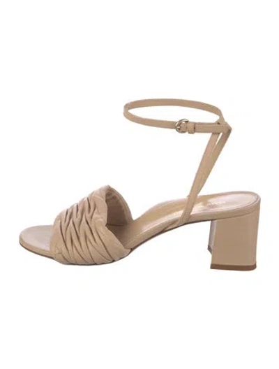 Pre-owned Marion Parke Leather Sandals In Neutrals