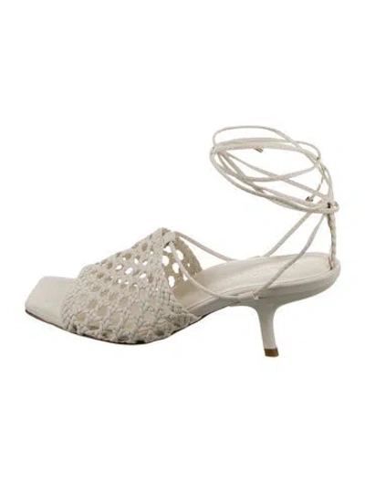 Pre-owned Marion Parke Leather Sandals In Neutrals