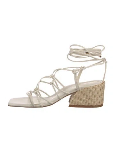 Pre-owned Marion Parke Leather Sandals In Neutrals
