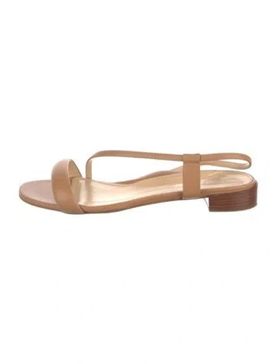 Pre-owned Marion Parke Leather Sandals In Neutrals