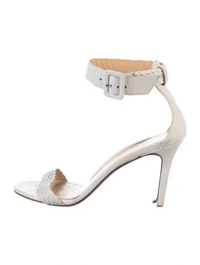 Pre-owned Marion Parke Leather Sandals In White