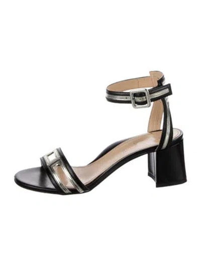 Pre-owned Marion Parke Leather Sandals In White