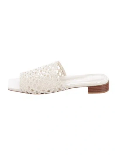 Pre-owned Marion Parke Leather Slides In Neutrals