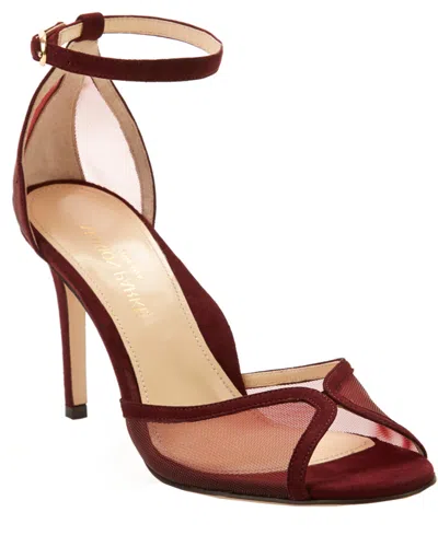 Marion Parke Lolita Strappy Suede Sandal In Brown