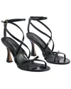 Marion Parke Lottie Leather Strappy Sandals In Black