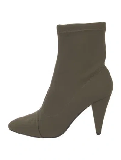 Pre-owned Marion Parke Neoprene Boots In Green