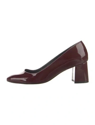 Pre-owned Marion Parke Patent Leather Pumps In Burgundy