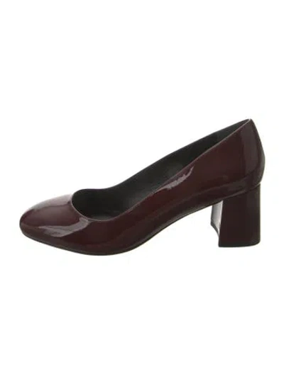 Pre-owned Marion Parke Patent Leather Pumps In Burgundy