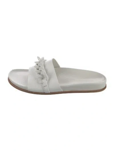 Pre-owned Marion Parke Rubber Slides In White