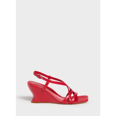 Marion Parke Sabine Wedge | Nappa In Red