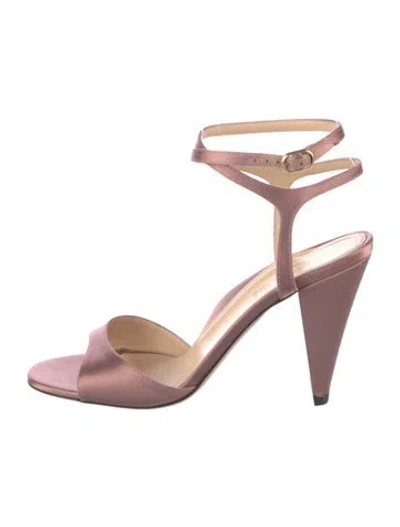 Pre-owned Marion Parke Satin Sandals In Purple