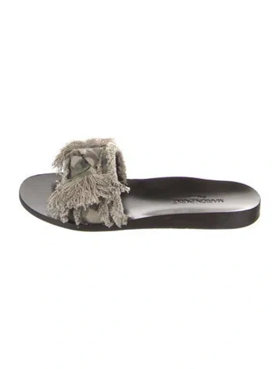 Pre-owned Marion Parke Slides In Black