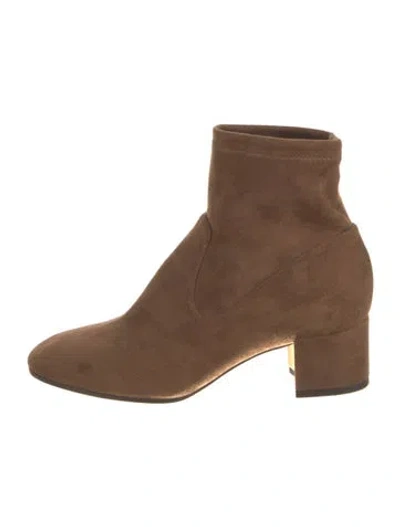 Pre-owned Marion Parke Suede Boots In Neutral