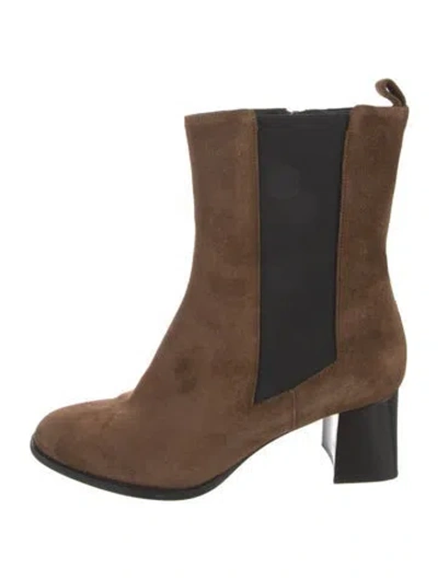 Pre-owned Marion Parke Suede Chelsea Boots In Brown