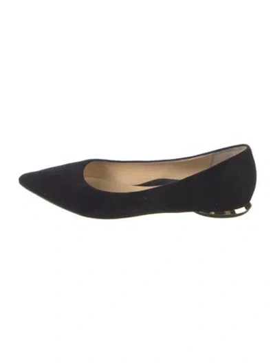 Pre-owned Marion Parke Suede Flats In Blue