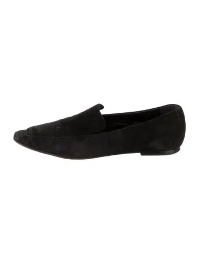 Pre-owned Marion Parke Suede Loafers In Black