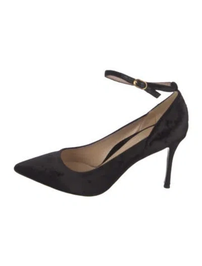 Pre-owned Marion Parke Suede Pumps In Black