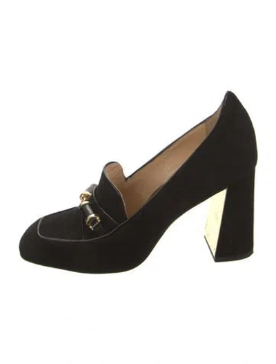 Pre-owned Marion Parke Suede Pumps In Black