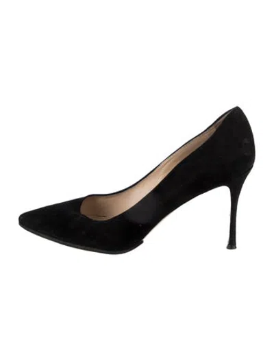 Pre-owned Marion Parke Suede Pumps In Black
