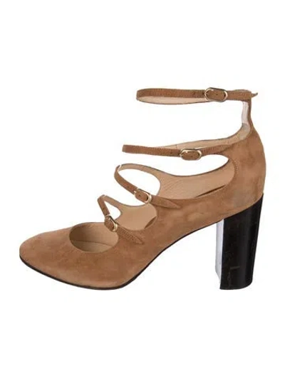 Pre-owned Marion Parke Suede Pumps In Brown