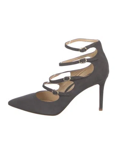 Pre-owned Marion Parke Suede Pumps In Gray
