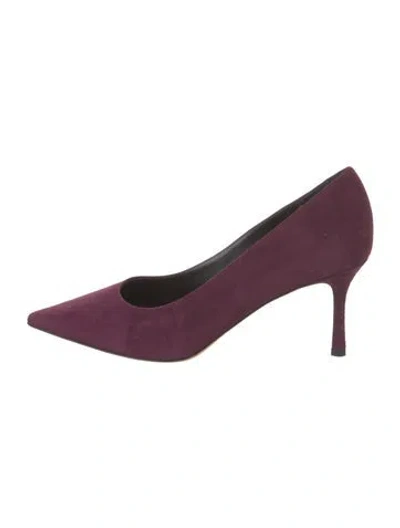Pre-owned Marion Parke Suede Pumps In Purple