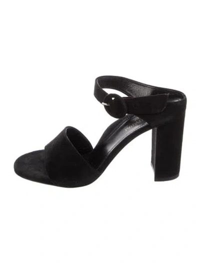 Pre-owned Marion Parke Suede Sandals In Black