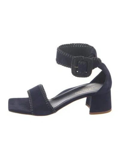 Pre-owned Marion Parke Suede Sandals In Blue