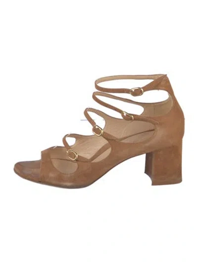 Pre-owned Marion Parke Suede Sandals In Brown