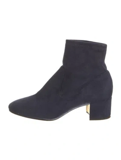 Pre-owned Marion Parke Suede Sock Boots In Blue