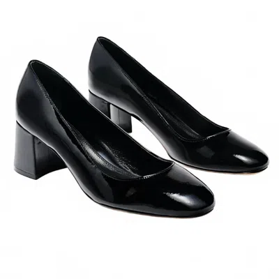 Marion Parke Women's Block Heel Pumps In Black Patent In Multi