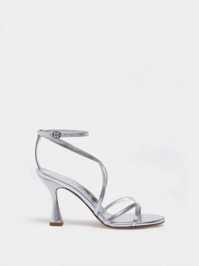 Marion Parke Women's Lottie Flared Stiletto Heels In Silver