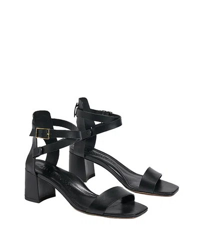 Marion Parke Women's Nappa Brett Block Heel Sandal In Black