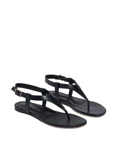 Marion Parke Women's Nappa Solana Thong Sandal In Black