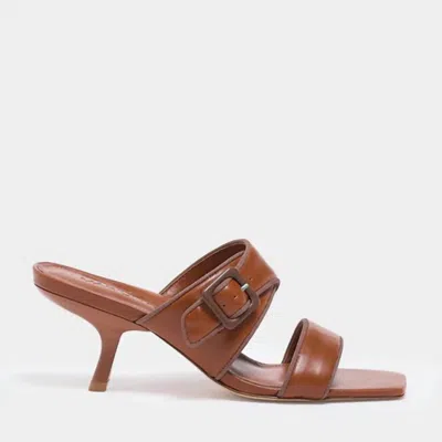 Marion Parke Women's Zoe Sandals In Chestnut In Burgundy