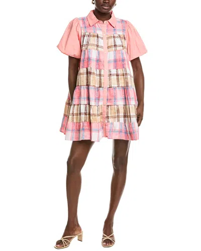 Marion Pattern Mini Dress In Neutral