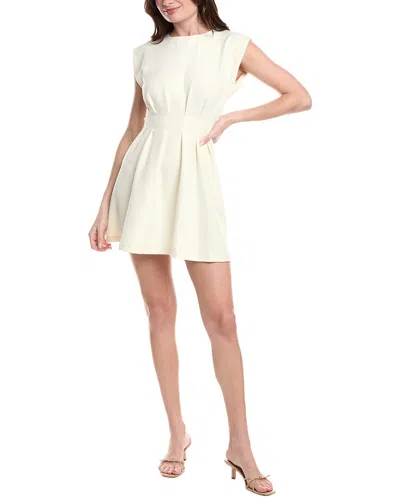 Marion Pleated Mini Dress In White